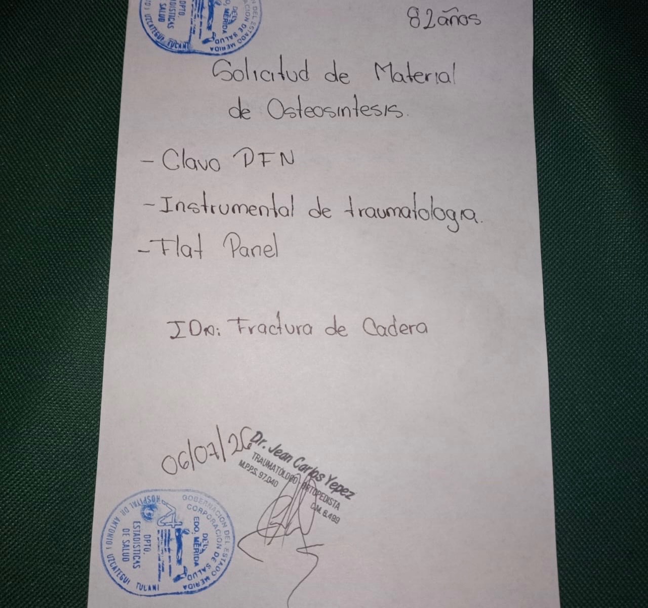 Urgent hip surgery for Mr. Francisco — photo 2